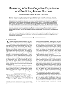 Measuring Affective-Cognitive Experience and Predicting Market