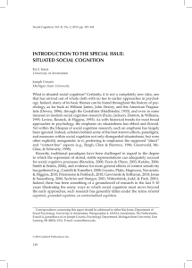 introduction to the special issue: situated social cognition