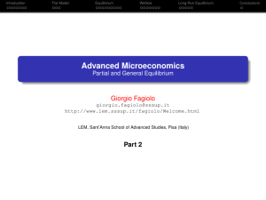 Advanced Microeconomics Partial and General Equilibrium