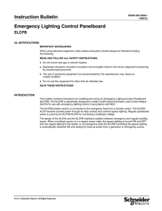 Emergency Lighting Control Panelboard