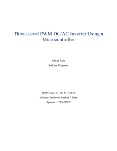 Three-Level PWM DC/AC Inverter Using a Microcontroller