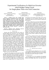 Experimental Verification of a Multi-level Inverter with H