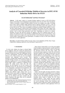 Analysis of Cascaded H-Bridge Multilevel Inverter in DTC