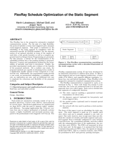 FlexRay Schedule Optimization of the Static Segment