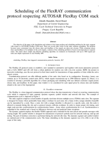 Scheduling of the FlexRAY communication protocol respecting