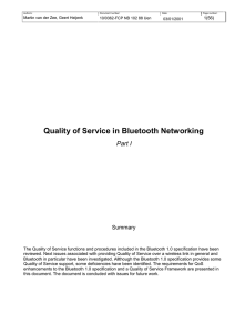 QoS Bluetooth Networking - Part I