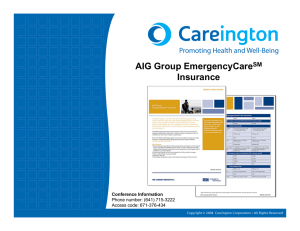 Careington Agent Webinar - AIG Group EmergencyCare Insurance