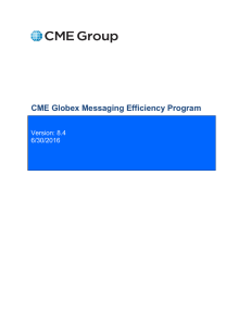 CME Globex Messaging Efficiency Program