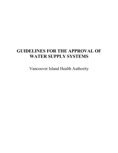 Guidelines for the Approval of Water Supply Systems