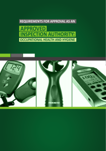 Requirements for approval as an Approved Inspection Authority