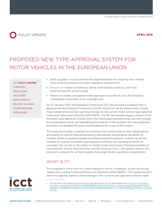 Proposed new type-approval system for motor vehicles in the