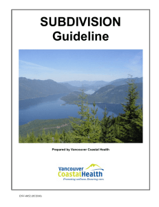 Subdivision Guidelines - Vancouver Coastal Health