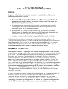 Audit and Examination Committee Charter