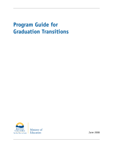 Program Guide for Graduation Transitions