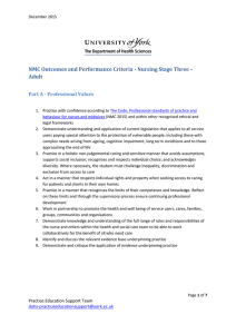 NMC Outcomes and Performance Criteria