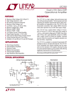 LTC1151 - Dual ±15V Zero-Drift Operational