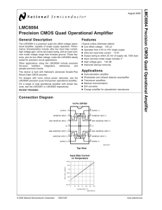 LMC6084 Precision CMOS Quad Operational Amplifier