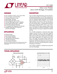 LTC1250 - Very Low Noise Zero-Drift Bridge Amplifier