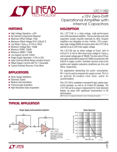 LTC1150 - ±15V Zero-Drift Operational Amplifier with Internal