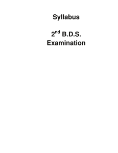 Syllabus 2 BDS Examination - Datta Meghe Institute of Medical