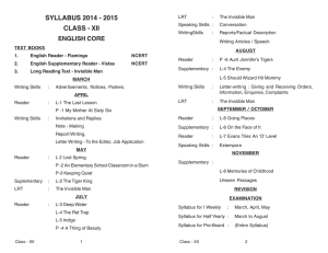 SYLLABUS 2014 - 2015 CLASS