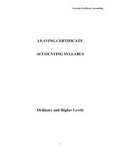 leaving certificate accounting syllabus