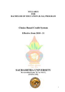 B.Ed. CBCS 4-6-10 - Saurashtra University