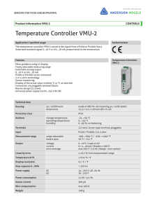 Temperature Controller VMU-2 - Anderson