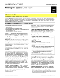 Special Local Taxes - Minnesota Department of Revenue