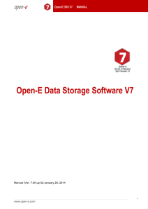 Manual: Open-E Data Storage Software V7