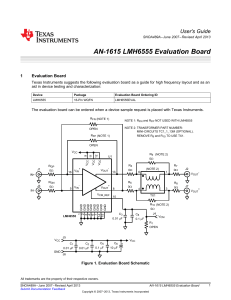 AN-1615 LMH6555 Evaluation Board (Rev. A)