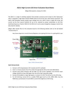A6211 High-Current LED Driver Evaluation Board Notes