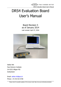 DRS4 Evaluation Board User`s Manual