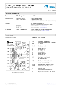 iC-MQ, iC-MQF EVAL MQ1D EVALUATION BOARD - iC-Haus