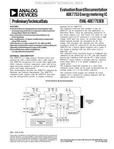 Evaluation Board Documentation ADE7753 Energy metering IC