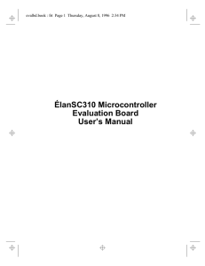 ÉlanSC310 Microcontroller Evaluation Board User`s