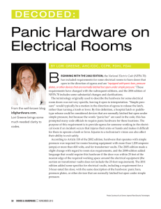 Panic Hardware on Electrical Rooms