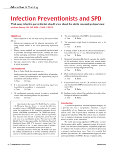 Infection Preventionists and SPD