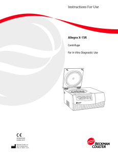 Allegra X-15R Instruction Manual