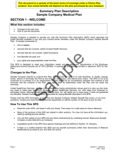 Sample SPD PDF - All Savers Health Plans and Services
