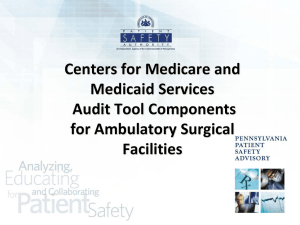 CMS Audit Tool Components for Ambulatory Surgical Facilities
