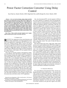 Power factor correction converter using delay control