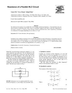 Reactance of a Parallel RLC Circuit - Latin