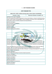 Unit Standard Course Outlines