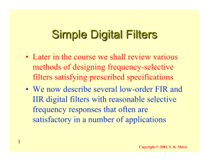 Simple Digital Filters