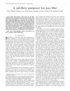 A sub-Hertz nanopower low pass filter - Spiral