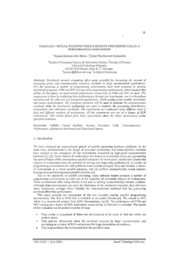 PARALLEL VIRTUAL I`ofACmNE VERSUS REMOTE PROCEDURE