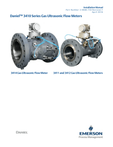 Daniel 3410 Series Gas Ultrasonic Flow Meters Installation Manual