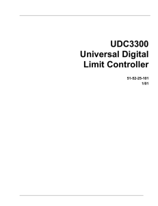 UDC3300 Universal Digital Limit Controller