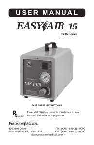 PM15 EasyAir Compressor User Manual